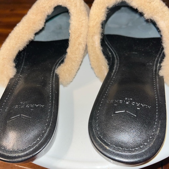 Marc Fisher Sabrinna Shearling Fur Pointed Mules - Picture 6 of 7